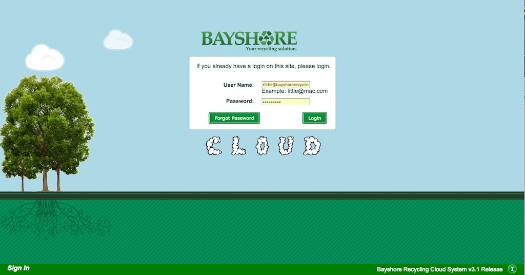 Bayshore cloud home page